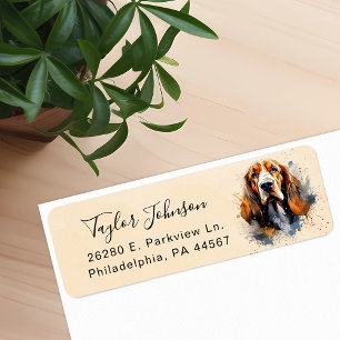 Basset Hound Return Address Label