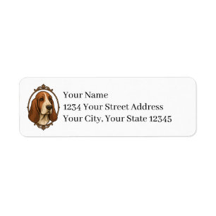 Basset Hound Return Address Labels