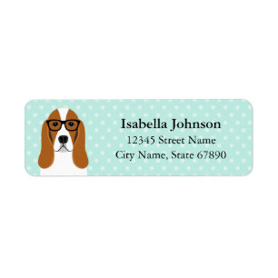 Basset Hound Return Address Labels