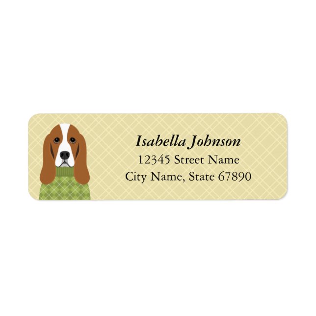 Basset Hound Return Address Labels (Front)