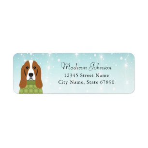 Basset Hound Return Address Labels