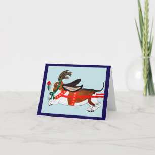 Basset Hound Rudolph The Red-Nosed Reindeer Invitation