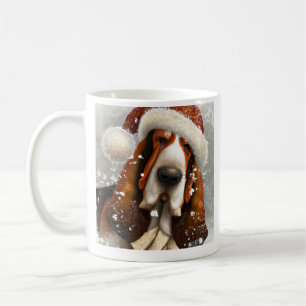 Basset Hound, Santa, Christmas  Coffee Mug