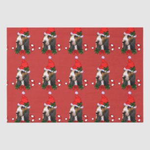 Basset Hound Santa Hat Christmas Tissue Paper
