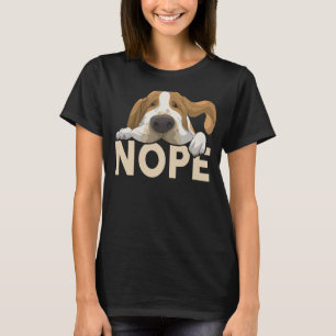 Basset-Hound Shirt Nope Not Today Funny Mum Dad Lo