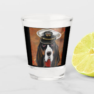 BASSET HOUND SHOT GLASS