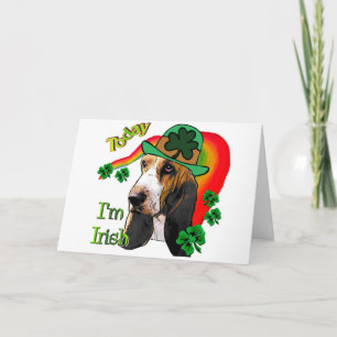 Basset Hound St. Patricks Day Card