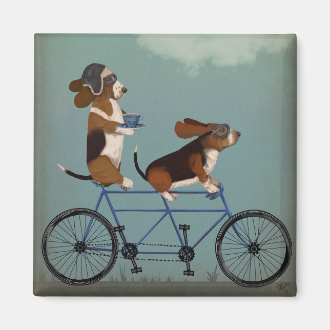 Basset Hound Tandem Magnet (Front)