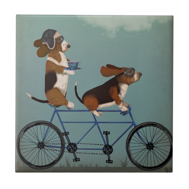 Basset Hound Tandem Tile (Front)