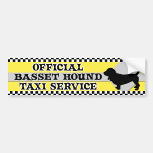 Basset Hound Taxi Service Bumper Sticker