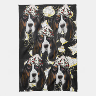 BASSET HOUND  TEA TOWEL