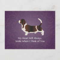 Basset Hound Thinking of You Design