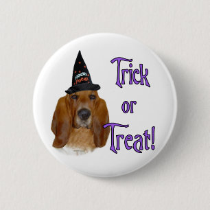 Basset Hound Trick 6 Cm Round Badge