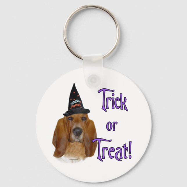 Basset Hound Trick Key Ring (Front)