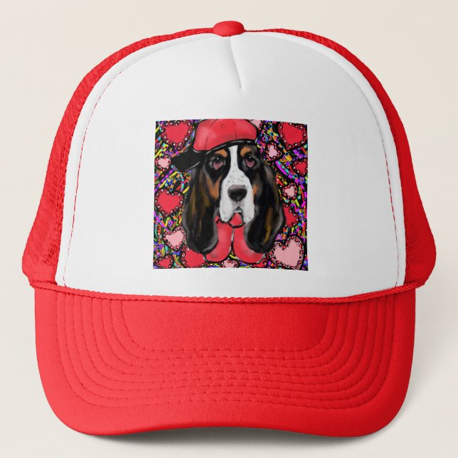 Basset Hound Trucker Hat (Front)
