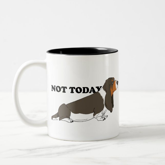 basset hound Two-Tone coffee mug (Left)