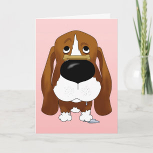 Basset Hound Valentine's Day Card