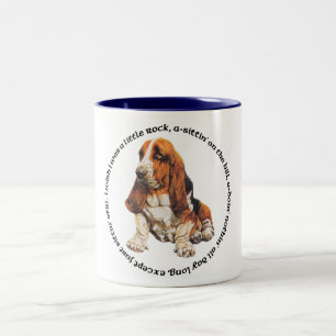 Basset Hound Wishing Ditty Two-Tone Coffee Mug