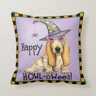 Basset Hound Witch Cushion
