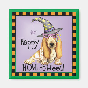 Basset Hound Witch Magnet
