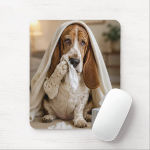 Basset Hound with the Sniffles Mouse Mat