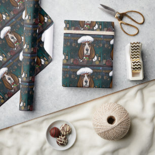 BASSET HOUND WRAPPING PAPER