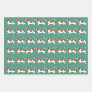 Basset Hound Wrapping Paper Sheets
