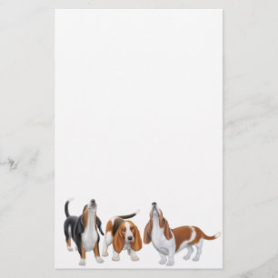 Basset Hounds Stationery