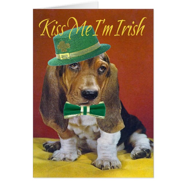 Basset Kiss Me I'm Irish (Front)