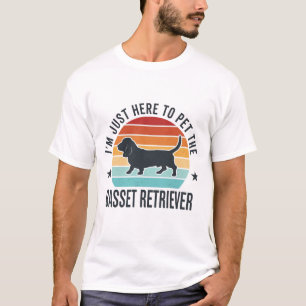 Basset Retriever Retro Sunset Dog Lover T-Shirt