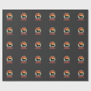 Basset Retriever Retro Sunset Dog Wrapping Paper