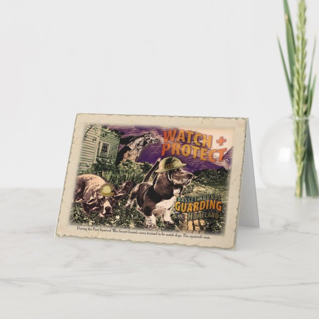 Basset watch dogs card (Front)