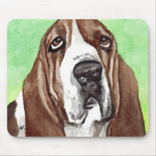 Basset Watercolor Mouse Mat