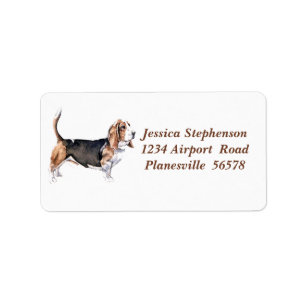 Bassett Hound address label