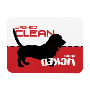 Bassett Hound Dog Dishwasher Magnet - Licked Clean