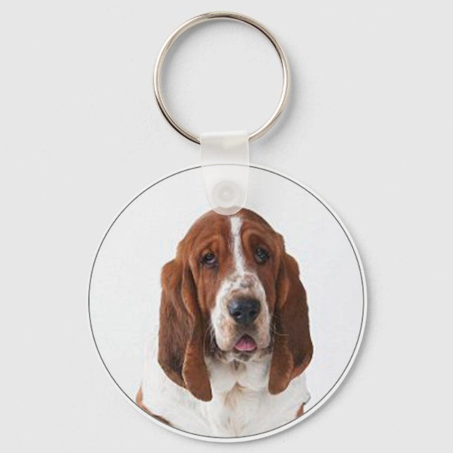"Bassett Hound" Key Ring (Front)