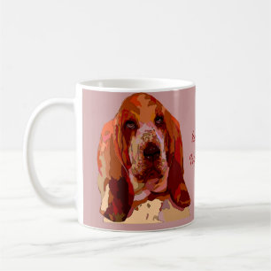 Bassett Hound Mug in Bright Colours