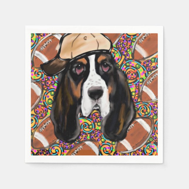 Bassett Hound Napkin (Front)