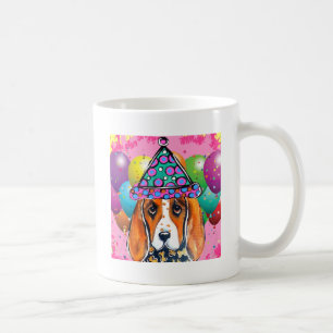 Bassett Hound Party Dog Coffee Mug