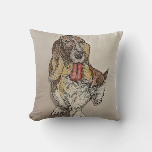Bassie Throw Pillow (Front)