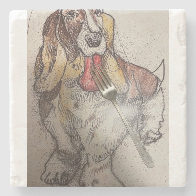 Bassie's Fork Stone Coaster (Front)