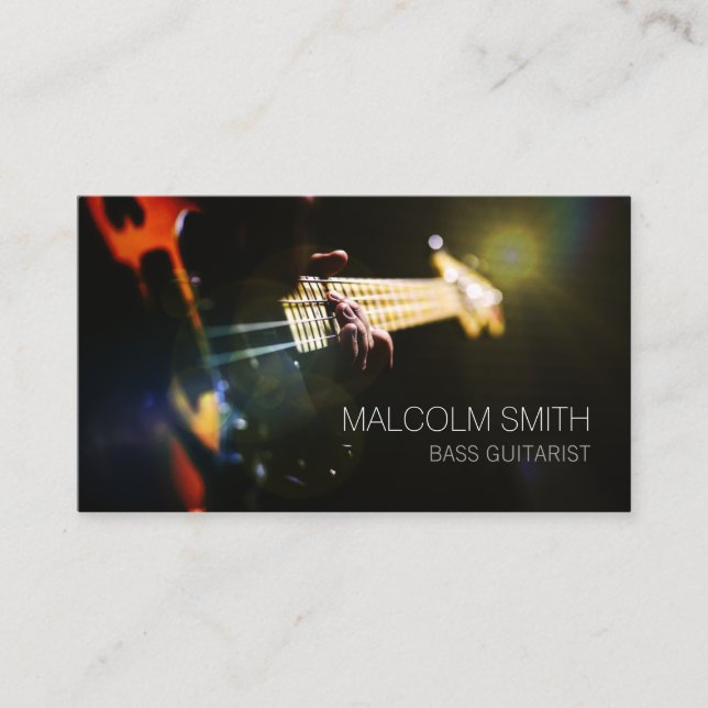 Bassist Bass Guitarist Business Card (Front)