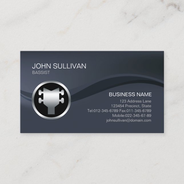 Bassist Bass Guitarist Musician Business Card (Front)