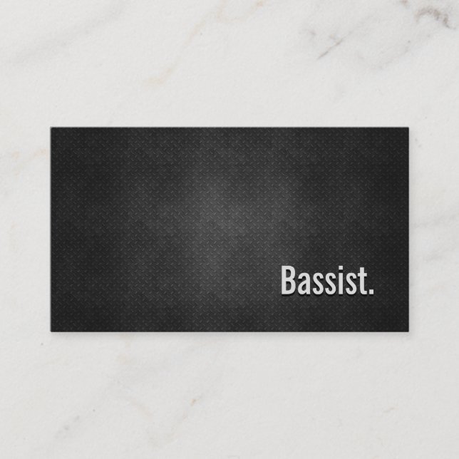Bassist Cool Black Metal Simplicity Business Card (Front)