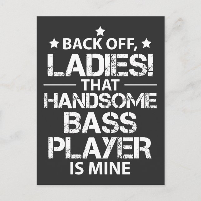 Bassist Girlfriend Gifts Bass Player Wife Girl Postcard (Front)