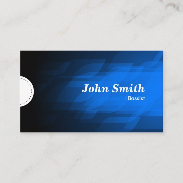 Bassist - Modern Dark Blue Business Card (Front)