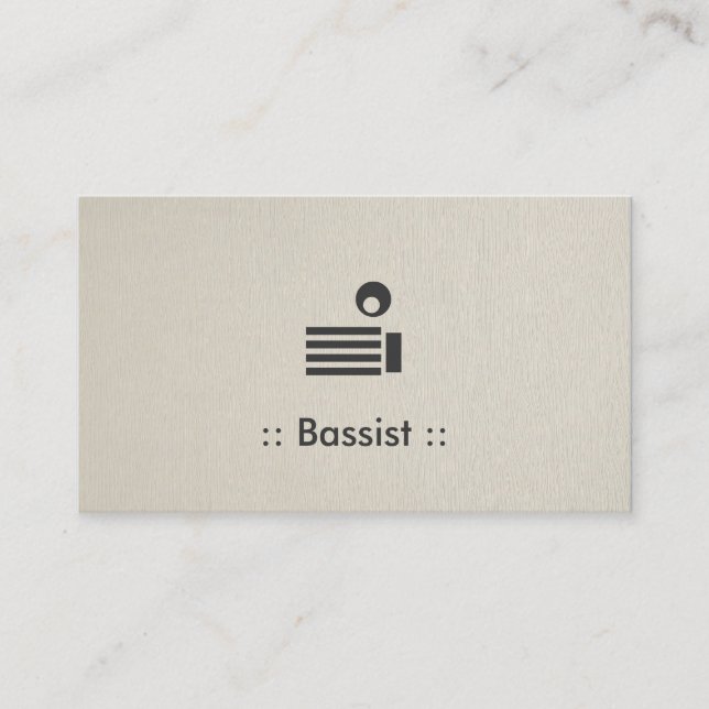 Bassist Simple Elegant Professional Business Card (Front)