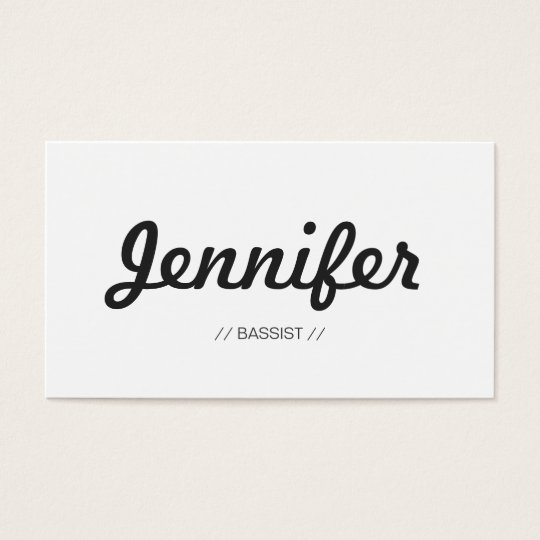 Bassist - Stylish Simple Concise Business Card