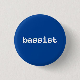 bassist typography Button