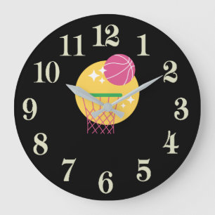 Bassketball Large Clock